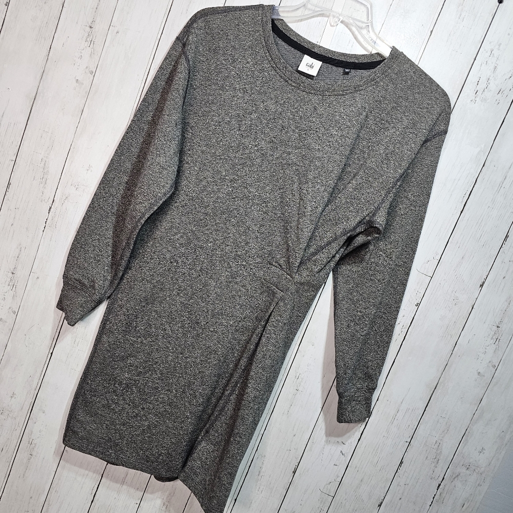 CAbi Women's Gray Put On Dress Cotton Blend Long Sleeve Size Small. - Picture 3 of 8